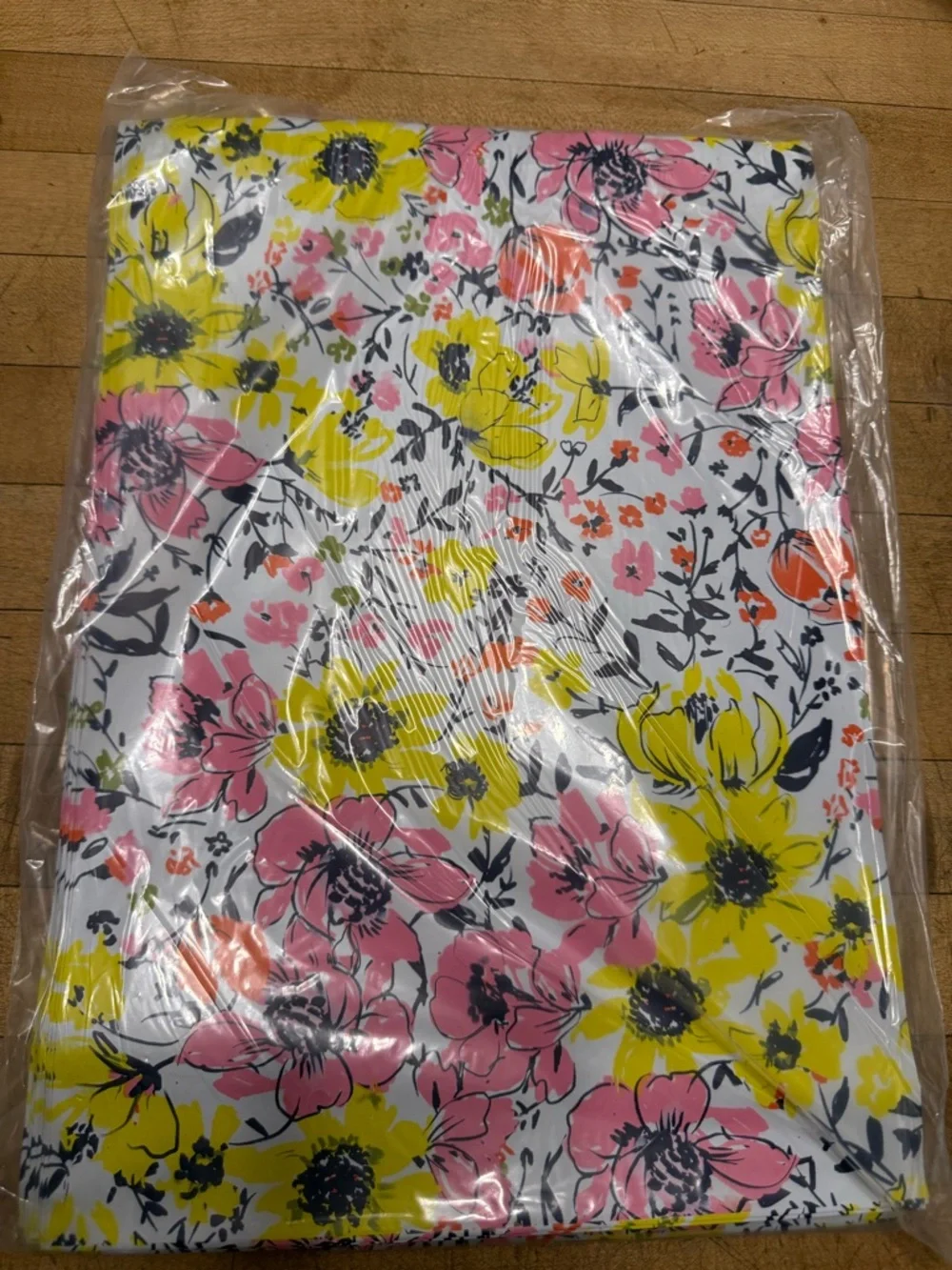 Floral Shipping Envelope – Pink & Yellow Blossom Design set of 100